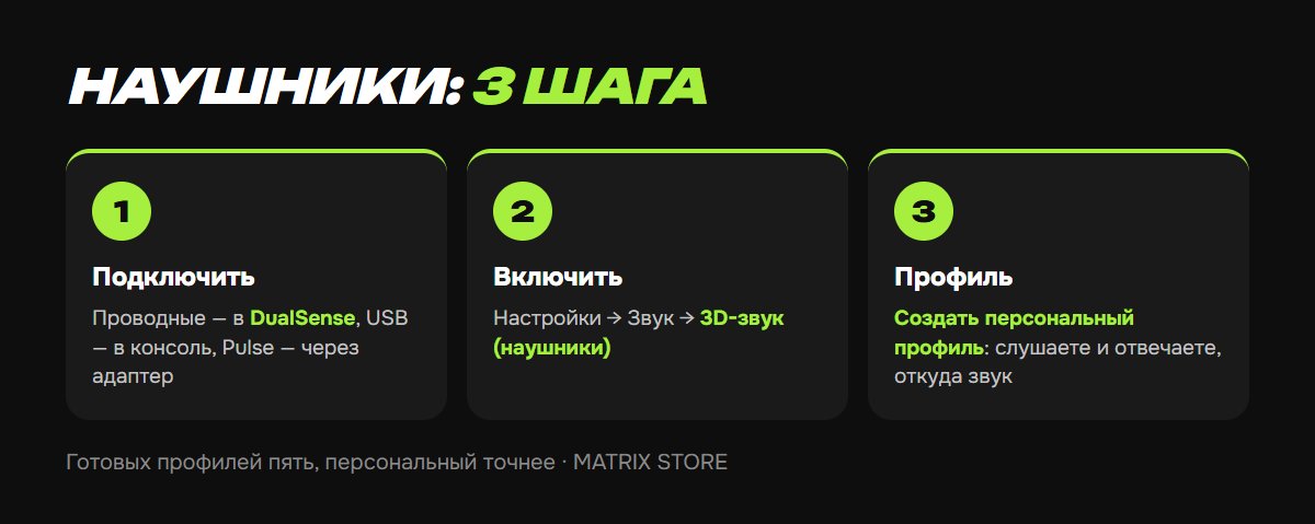 Настройка 3D-звука для наушников PS5
