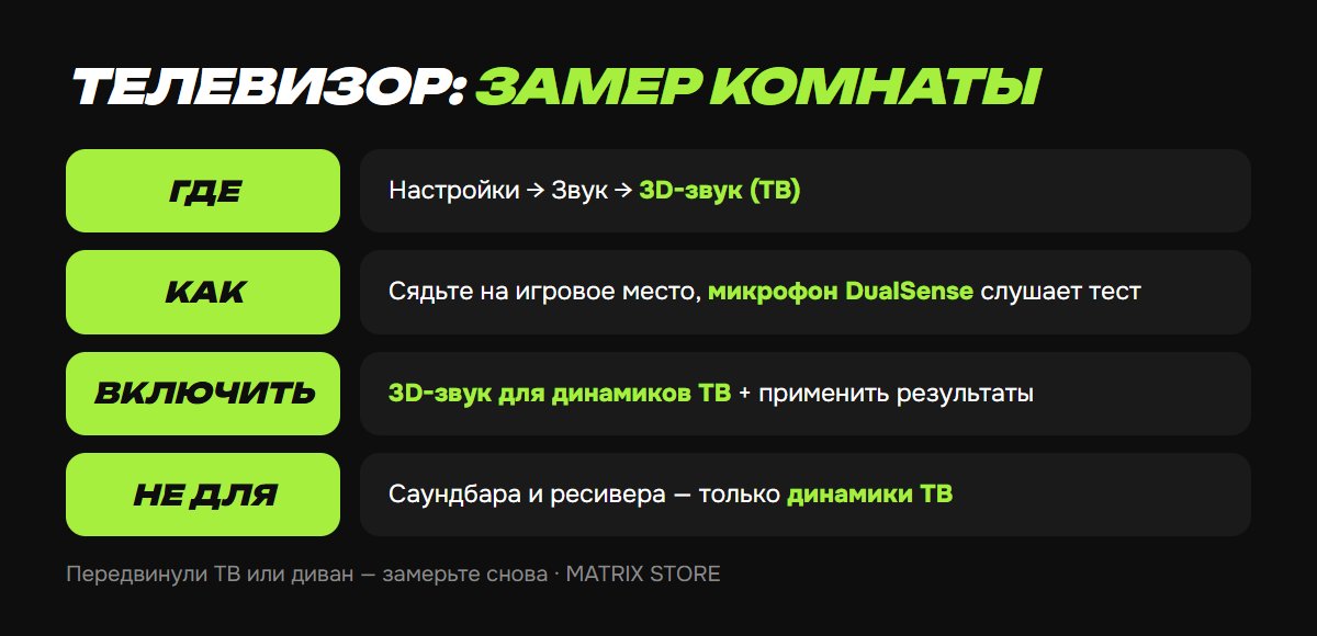 3D-звук через динамики телевизора на PS5